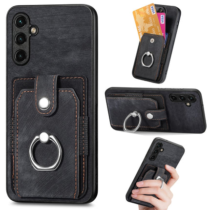 Retro Skin-feel Ring Card Wallet Phone Case, For Samsung Galaxy A14 5G, For Samsung Galaxy A22 4G, For Samsung Galaxy A22 5G, For Samsung Galaxy A30