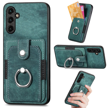Retro Skin-feel Ring Card Wallet Phone Case, For Samsung Galaxy A14 5G, For Samsung Galaxy A22 4G, For Samsung Galaxy A22 5G, For Samsung Galaxy A30
