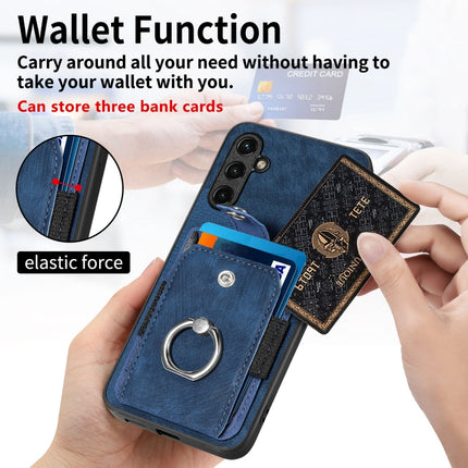 Retro Skin-feel Ring Card Wallet Phone Case, For Samsung Galaxy A14 5G, For Samsung Galaxy A22 4G, For Samsung Galaxy A22 5G, For Samsung Galaxy A30