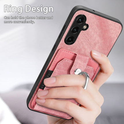 Retro Skin-feel Ring Card Wallet Phone Case, For Samsung Galaxy A14 5G, For Samsung Galaxy A22 4G, For Samsung Galaxy A22 5G, For Samsung Galaxy A30