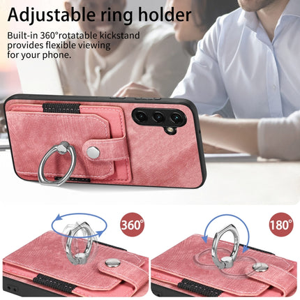 Retro Skin-feel Ring Card Wallet Phone Case, For Samsung Galaxy A14 5G, For Samsung Galaxy A22 4G, For Samsung Galaxy A22 5G, For Samsung Galaxy A30