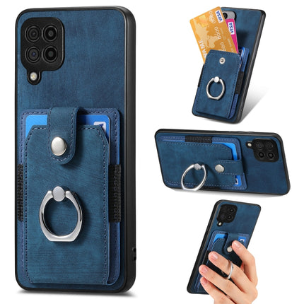 Retro Skin-feel Ring Card Wallet Phone Case, For Samsung Galaxy A14 5G, For Samsung Galaxy A22 4G, For Samsung Galaxy A22 5G, For Samsung Galaxy A30