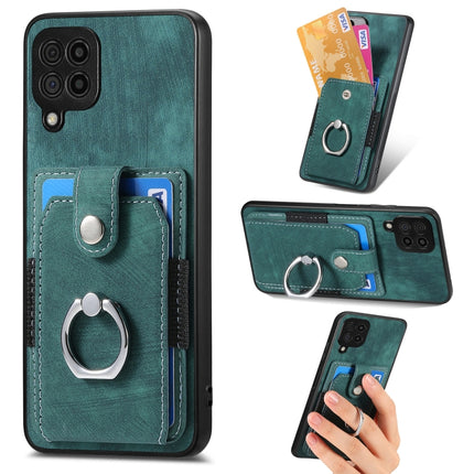 Retro Skin-feel Ring Card Wallet Phone Case, For Samsung Galaxy A14 5G, For Samsung Galaxy A22 4G, For Samsung Galaxy A22 5G, For Samsung Galaxy A30