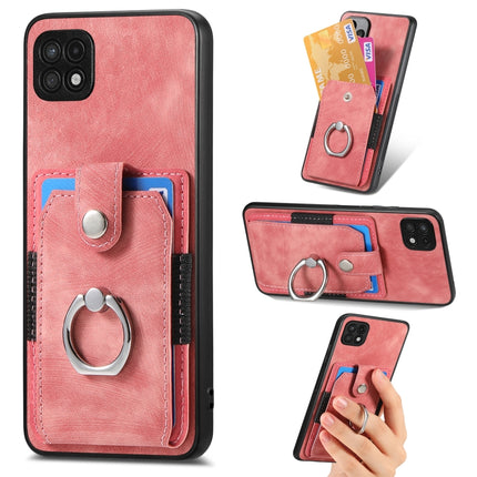 Retro Skin-feel Ring Card Wallet Phone Case, For Samsung Galaxy A14 5G, For Samsung Galaxy A22 4G, For Samsung Galaxy A22 5G, For Samsung Galaxy A30