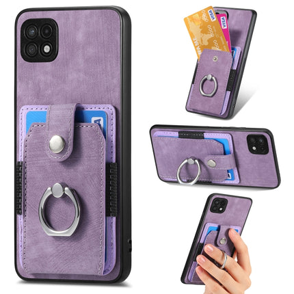Retro Skin-feel Ring Card Wallet Phone Case, For Samsung Galaxy A14 5G, For Samsung Galaxy A22 4G, For Samsung Galaxy A22 5G, For Samsung Galaxy A30
