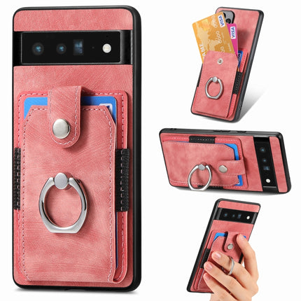 Retro Skin-feel Ring Card Wallet Phone Case, For Google Pixel 6 Pro, For Google Pixel 6, For Google Pixel 7 Pro, For Google Pixel 7