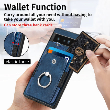 Retro Skin-feel Ring Card Wallet Phone Case, For Google Pixel 6 Pro, For Google Pixel 6, For Google Pixel 7 Pro, For Google Pixel 7