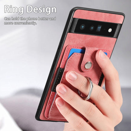 Retro Skin-feel Ring Card Wallet Phone Case, For Google Pixel 6 Pro, For Google Pixel 6, For Google Pixel 7 Pro, For Google Pixel 7