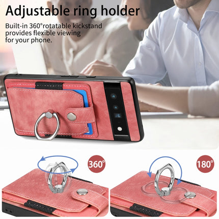 Retro Skin-feel Ring Card Wallet Phone Case, For Google Pixel 6 Pro, For Google Pixel 6, For Google Pixel 7 Pro, For Google Pixel 7