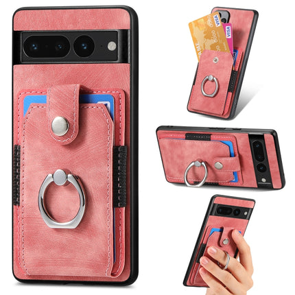 Retro Skin-feel Ring Card Wallet Phone Case, For Google Pixel 6 Pro, For Google Pixel 6, For Google Pixel 7 Pro, For Google Pixel 7