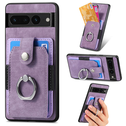 Retro Skin-feel Ring Card Wallet Phone Case, For Google Pixel 6 Pro, For Google Pixel 6, For Google Pixel 7 Pro, For Google Pixel 7