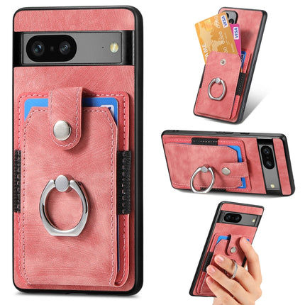 Retro Skin-feel Ring Card Wallet Phone Case, For Google Pixel 6 Pro, For Google Pixel 6, For Google Pixel 7 Pro, For Google Pixel 7