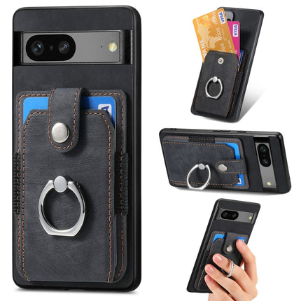 Retro Skin-feel Ring Card Wallet Phone Case, For Google Pixel 6 Pro, For Google Pixel 6, For Google Pixel 7 Pro, For Google Pixel 7