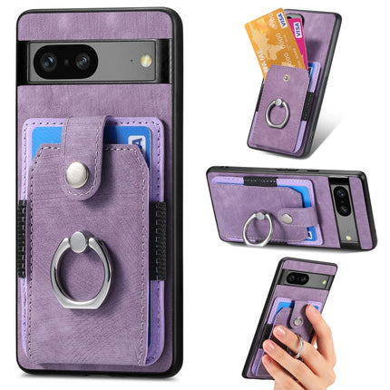 Retro Skin-feel Ring Card Wallet Phone Case, For Google Pixel 6 Pro, For Google Pixel 6, For Google Pixel 7 Pro, For Google Pixel 7