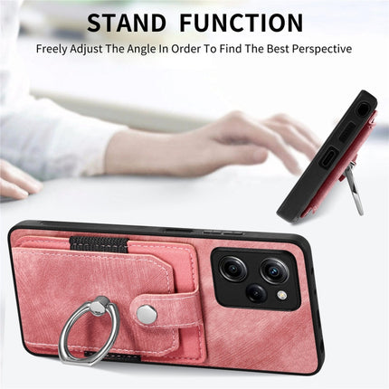 Retro Skin-feel Ring Card Wallet Phone Case, For Xiaomi Poco X5 Pro, For Xiaomi Redmi 9A
