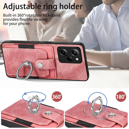 Retro Skin-feel Ring Card Wallet Phone Case, For Xiaomi Poco X5 Pro, For Xiaomi Redmi 9A
