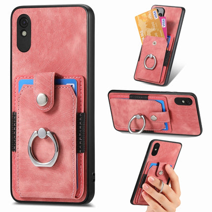 Retro Skin-feel Ring Card Wallet Phone Case, For Xiaomi Poco X5 Pro, For Xiaomi Redmi 9A