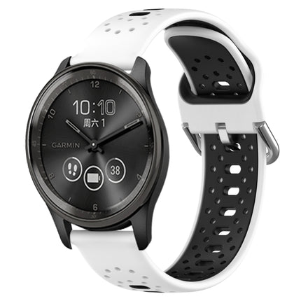 20mm Breathable Two-Color Silicone Watch Band, For GarminMove Trend