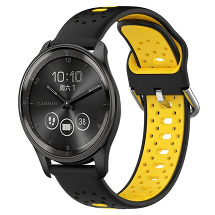 20mm Breathable Two-Color Silicone Watch Band, For GarminMove Trend