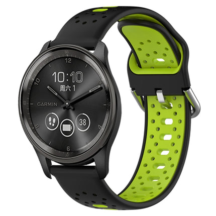 20mm Breathable Two-Color Silicone Watch Band, For GarminMove Trend