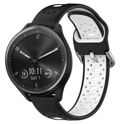 20mm Breathable Two-Color Silicone Watch Band, For Garmin Vivomove Sport