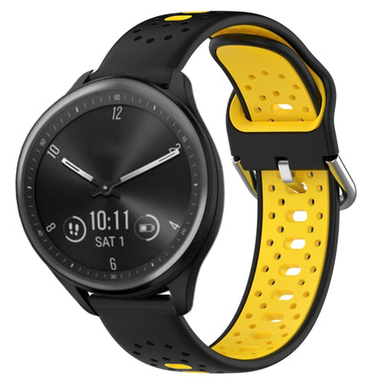 20mm Breathable Two-Color Silicone Watch Band, For Garmin Vivomove Sport