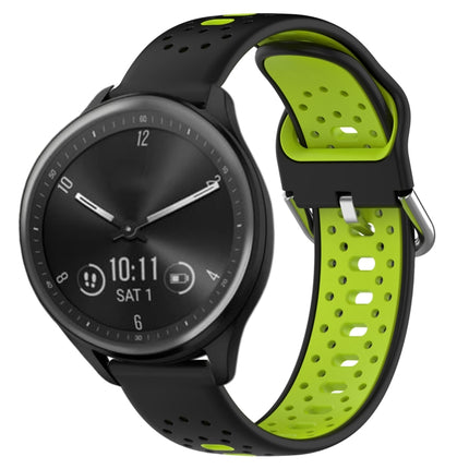 20mm Breathable Two-Color Silicone Watch Band, For Garmin Vivomove Sport