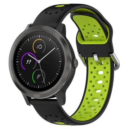 20mm Breathable Two-Color Silicone Watch Band, For Garmin Vivoactive3