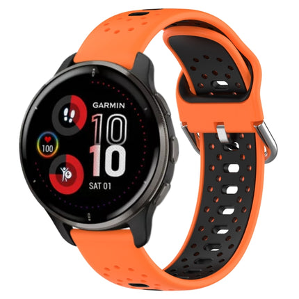 20mm Breathable Two-Color Silicone Watch Band, For Garmin Venu 2 Plus