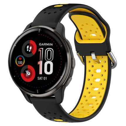 20mm Breathable Two-Color Silicone Watch Band, For Garmin Venu 2 Plus