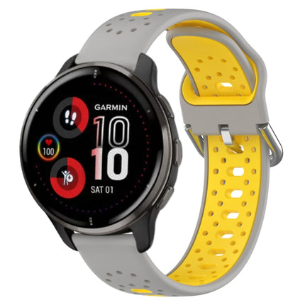 20mm Breathable Two-Color Silicone Watch Band, For Garmin Venu 2 Plus