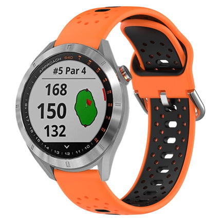 20mm Breathable Two-Color Silicone Watch Band, For Garmin Approach S40