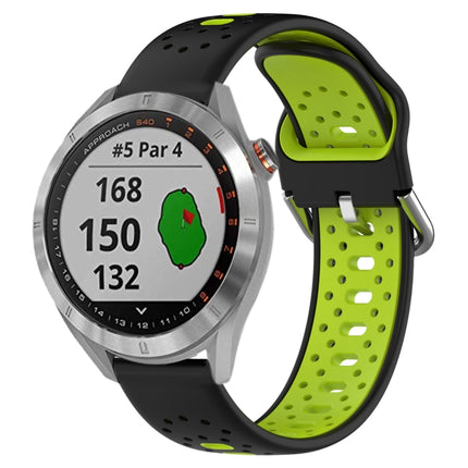 20mm Breathable Two-Color Silicone Watch Band, For Garmin Approach S40