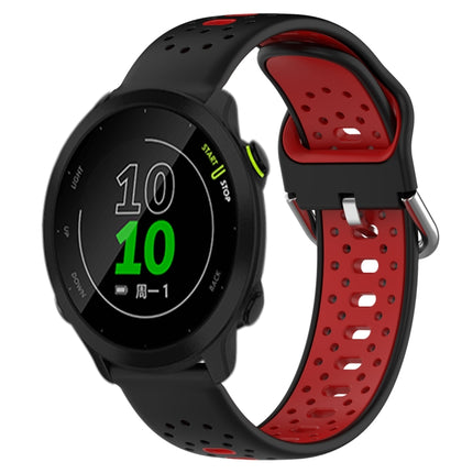 20mm Breathable Two-Color Silicone Watch Band, For Garmin Forerunner 158