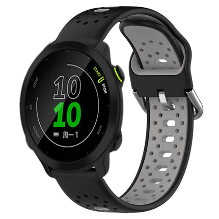20mm Breathable Two-Color Silicone Watch Band, For Garmin Forerunner 158