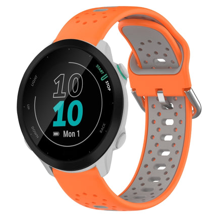 20mm Breathable Two-Color Silicone Watch Band, For Garmin Forerunner 55