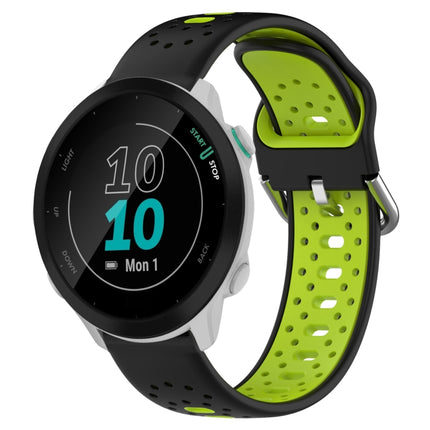 20mm Breathable Two-Color Silicone Watch Band, For Garmin Forerunner 55