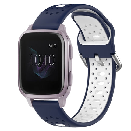 20mm Breathable Two-Color Silicone Watch Band, For Garmin Venu SQ