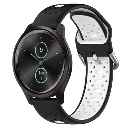20mm Breathable Two-Color Silicone Watch Band, For Garmin VivoMove Style
