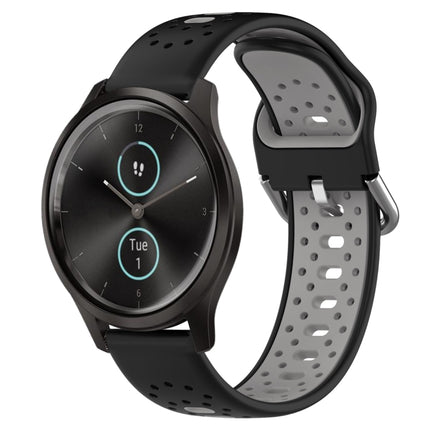 20mm Breathable Two-Color Silicone Watch Band, For Garmin VivoMove Style