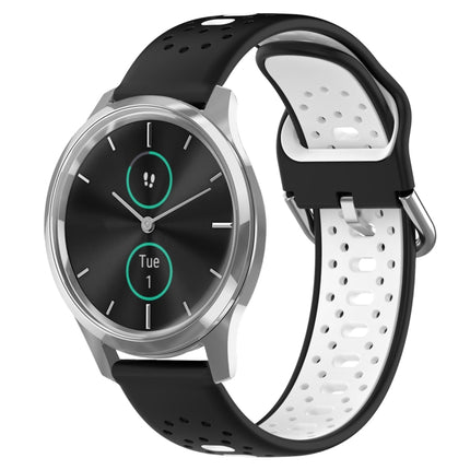 20mm Breathable Two-Color Silicone Watch Band, For Garmin VivoMove Luxe