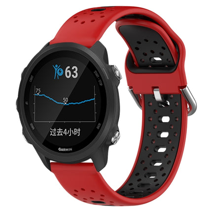 20mm Breathable Two-Color Silicone Watch Band, For Garmin Forerunner 245