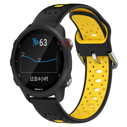 20mm Breathable Two-Color Silicone Watch Band, For Garmin Forerunner 245 Music