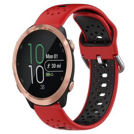 20mm Breathable Two-Color Silicone Watch Band, For Garmin Forerunner 645