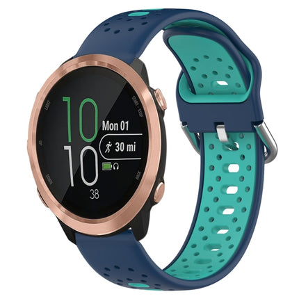 20mm Breathable Two-Color Silicone Watch Band, For Garmin Forerunner 645