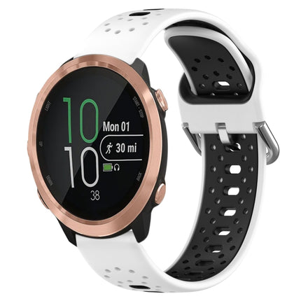 20mm Breathable Two-Color Silicone Watch Band, For Garmin Forerunner 645 Music