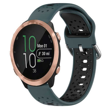 20mm Breathable Two-Color Silicone Watch Band, For Garmin Forerunner 645 Music