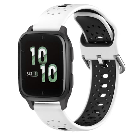 20mm Breathable Two-Color Silicone Watch Band, For Garmin Forerunner Sq2