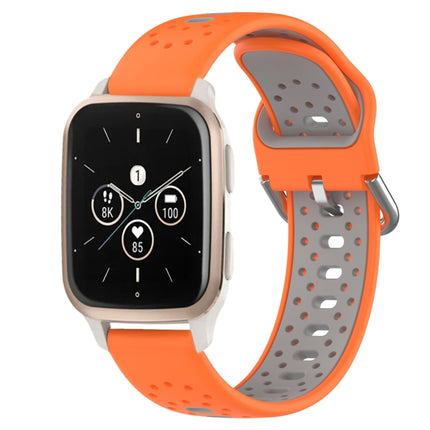 20mm Breathable Two-Color Silicone Watch Band, For Garmin Forerunner Sq2 Music