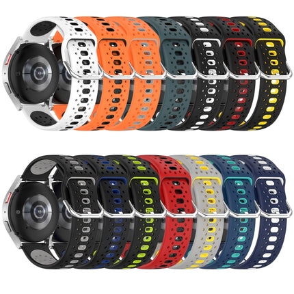 20mm Breathable Two-Color Silicone Watch Band, For Garmin Forerunner Sq2 Music